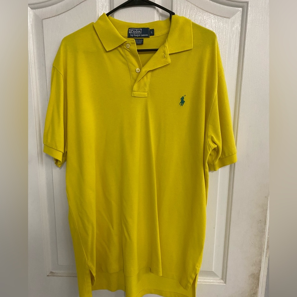 Polo by Ralph Lauren Men's Yellow Polo Shirt size large